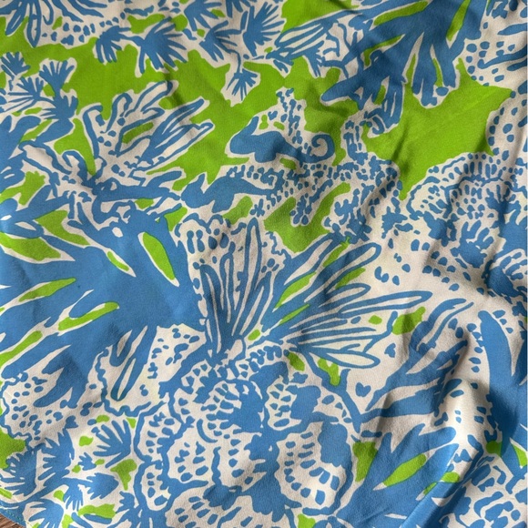 Lilly Pulitzer Maisy Top, Limeade Biggest Fan print, Women's S, silk tank top - Picture 2 of 8